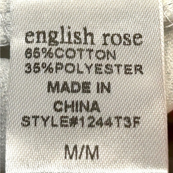 NWT Revolve English Rose Quilted Gray & Orange Sweatshirt, Soft Cotton/Poly, M - Picture 11 of 13